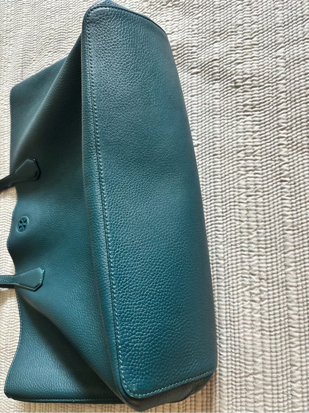 EUC Tory Burch Perry Ocean Green Teal Tote - Picture 5 of 15